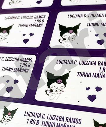 Etiquetas escolares Idea Tarjeta