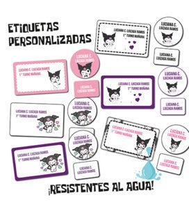 etiquetas escolares impresas resistentes al agua idea tarjeta