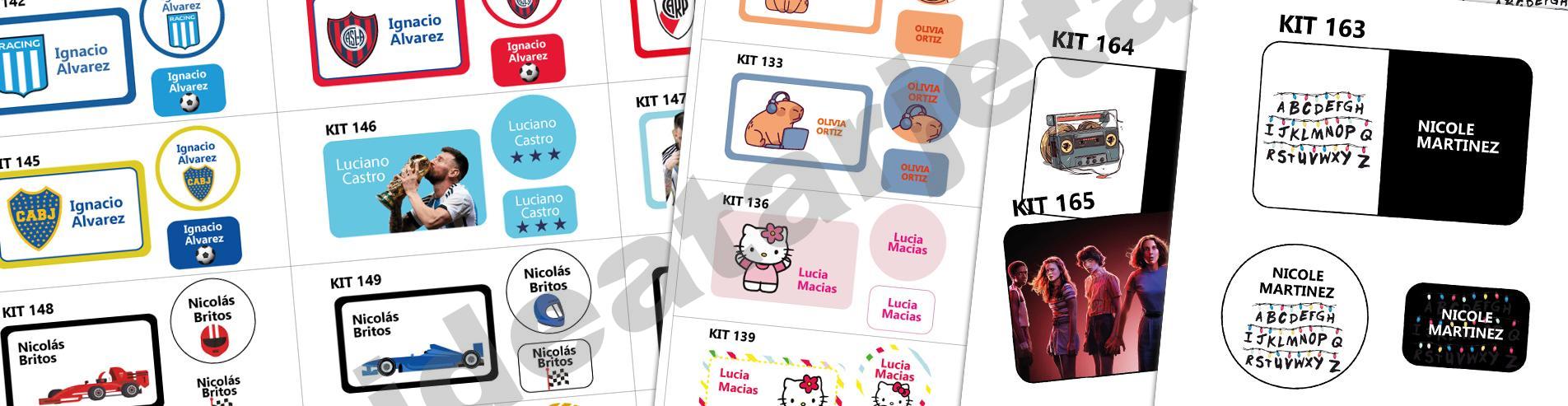 Etiquetas Escolares personalizadas resistentes al agua Idea Tarjeta