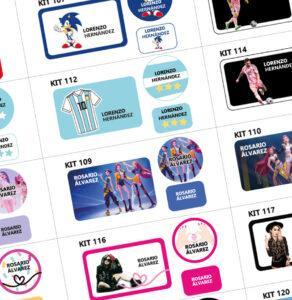 Etiquetas Escolares personalizadas resistentes Diseño etiquetas escolares idea tarjeta