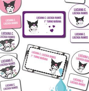 Etiquetas Escolares personalizadas resistentes al agua Diseño etiquetas escolares idea tarjeta