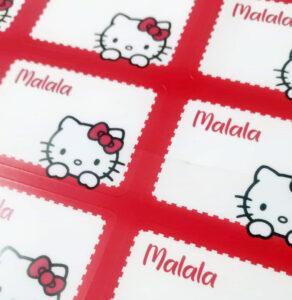 Diseño de etiquetas escolares idea tarjeta