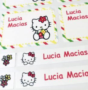 Etiquetas Escolares personalizadas resistentes Diseño etiquetas escolares idea tarjeta