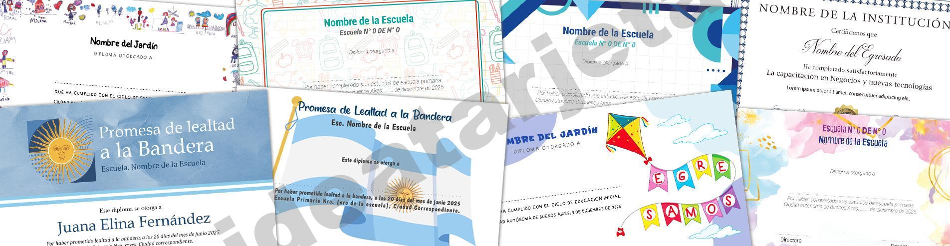 Diplomas escolares y jura bandera idea tarjeta
