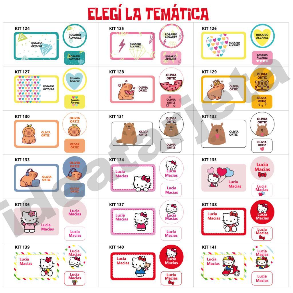 Etiquetas Escolares personalizadas resistentes
